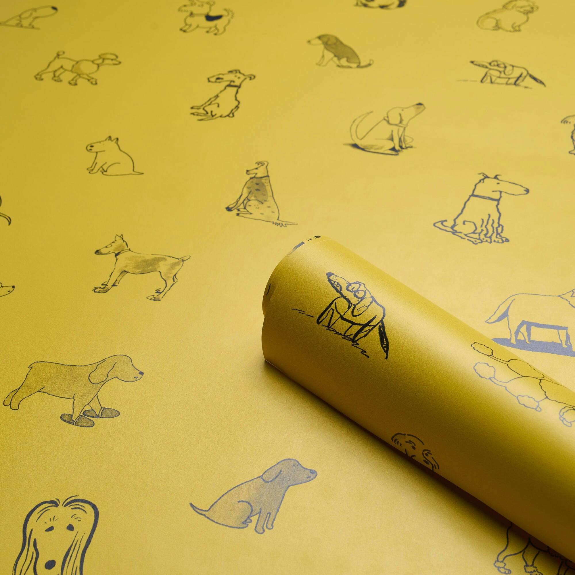 Good Dogs Everywhere Woven Wallpaper