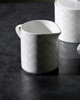 Creamer Zig Zag  White Diam. 3.5"