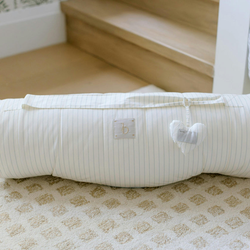 [NEW] XL Organic Nap Mat- Blue Stripe