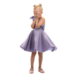 Purple Riviera Off Shoulder Ruffle Dress