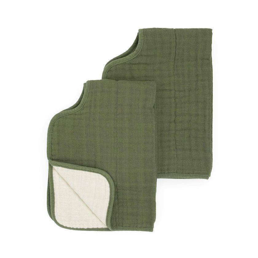 Cotton Muslin Burp Cloth 2 Pack - Fern