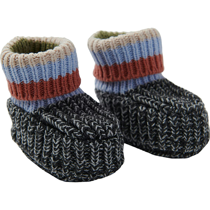 Chunky Ribbed Knit Anti-Grip Sole Slip-On Slippers