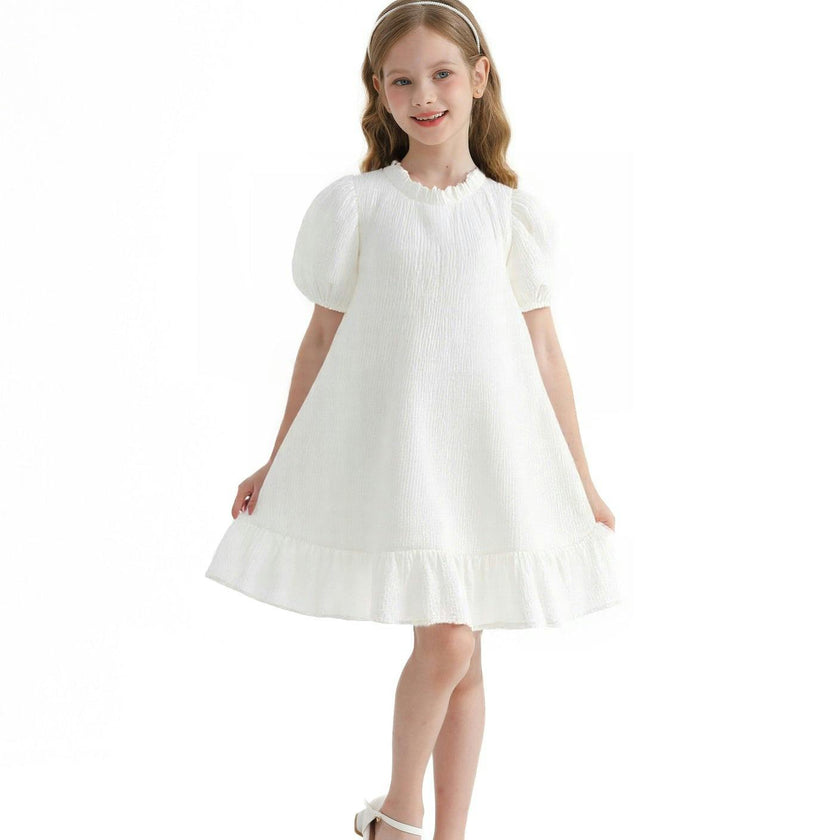 White Boho Halter Dress
