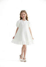 White Boho Halter Dress