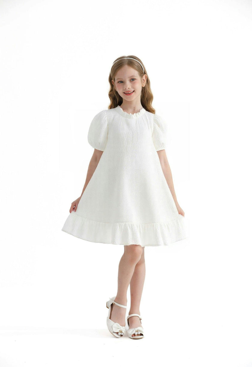 White Boho Halter Dress
