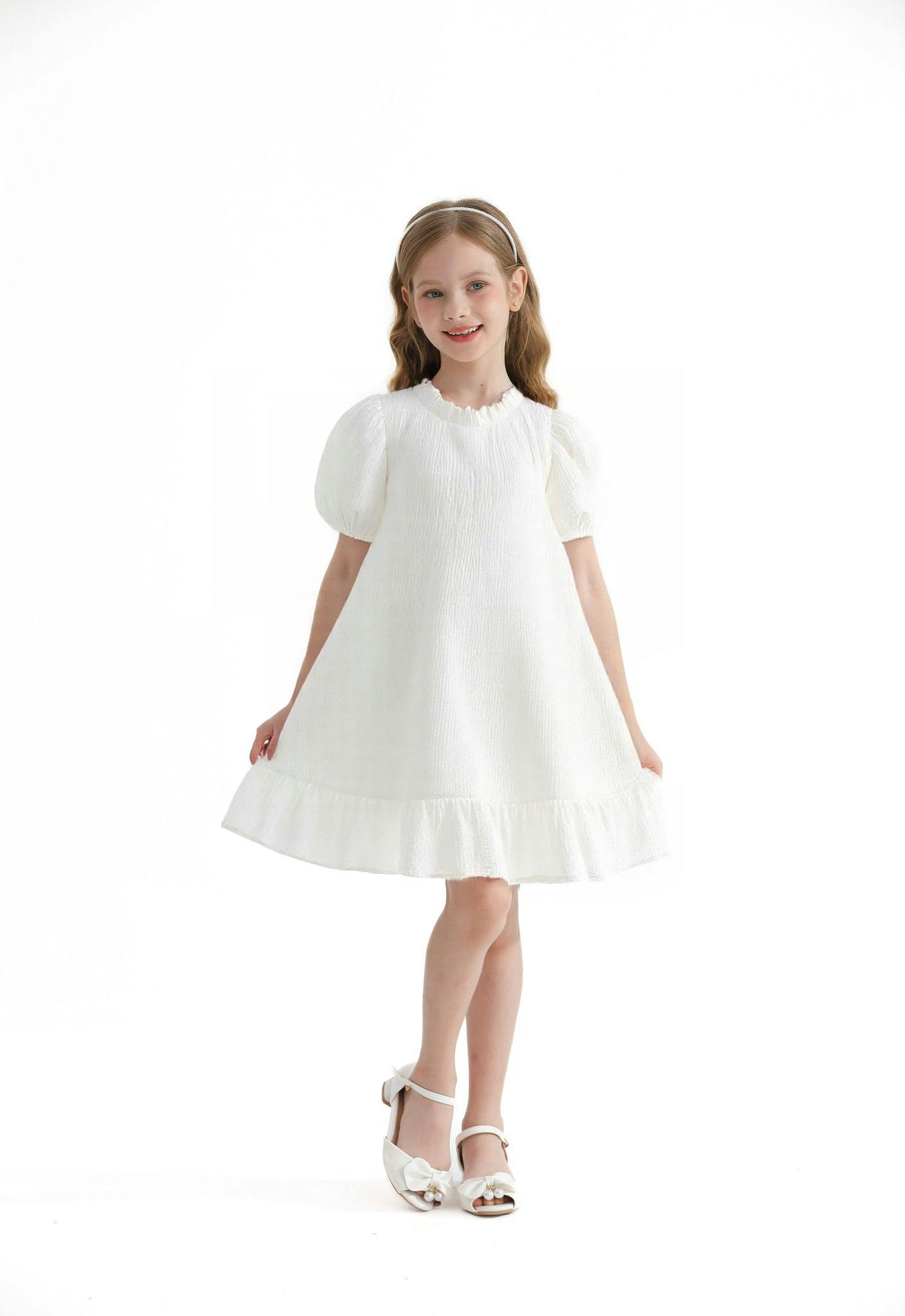 White Boho Halter Dress