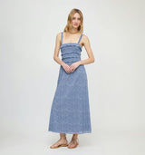 The Analiese Nap Dress - Cornflower Ditsy Thistle