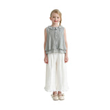 Gray Ruffle Pants Set
