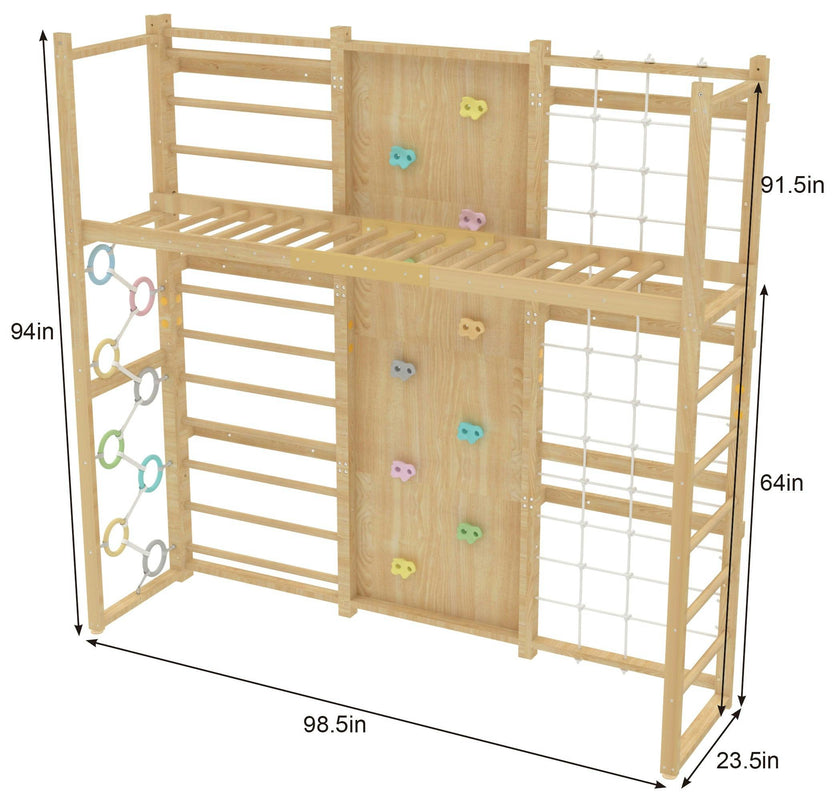 Monkey Bar Attachment – For 95 Inch MODULAR Walnut Swedish Ladder