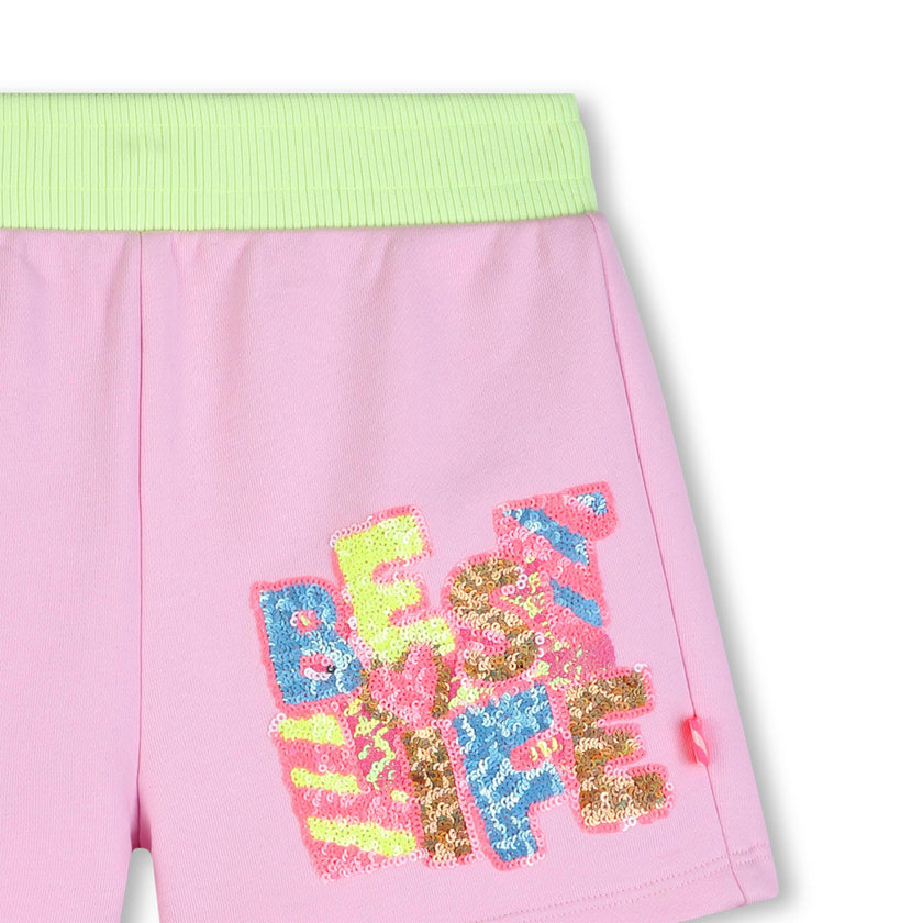 Pink Elastic-Waist Kids’ Shorts