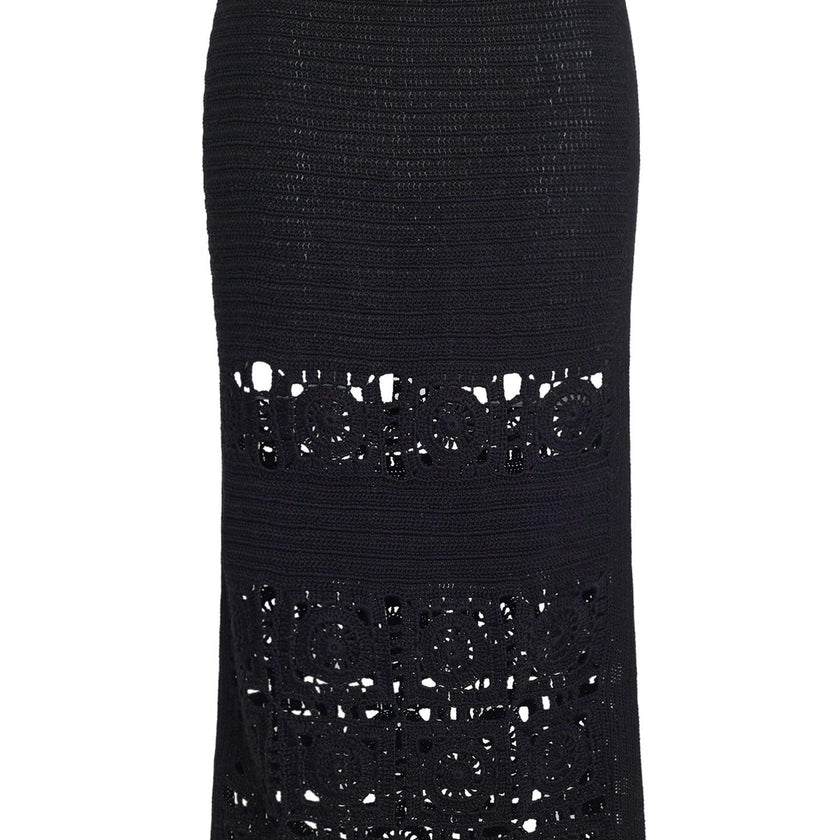 JANA CROCHET SKIRT | BLACK
