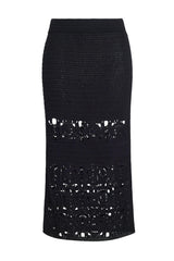 JANA CROCHET SKIRT | BLACK
