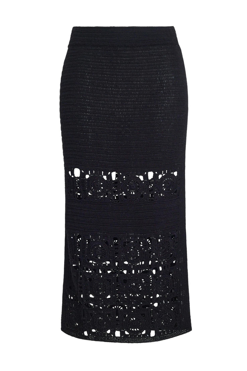 JANA CROCHET SKIRT | BLACK