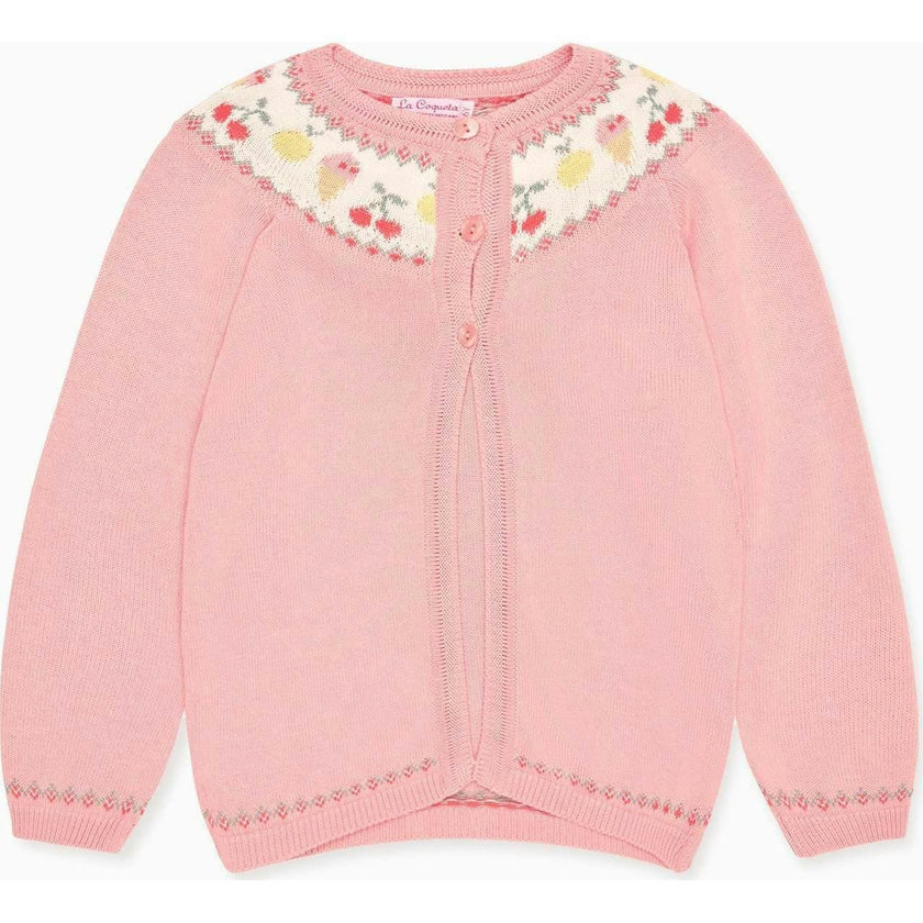 Dusty Pink Helado Cotton Girl Cardigan