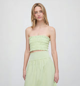 The June Nap Top - Lime Gingham