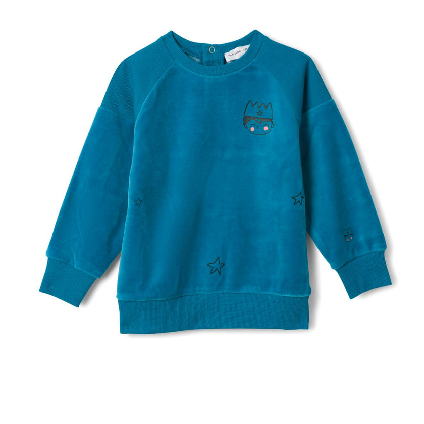 Prince Print Sweatshirt Blue Jay