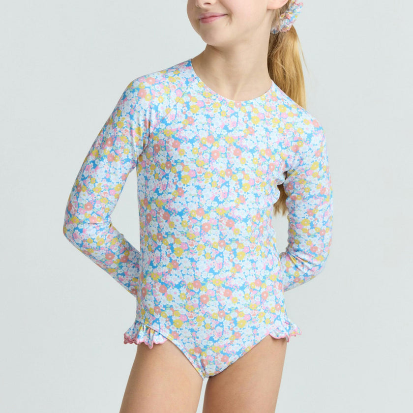 girls jasmine blossom rashguard one piece