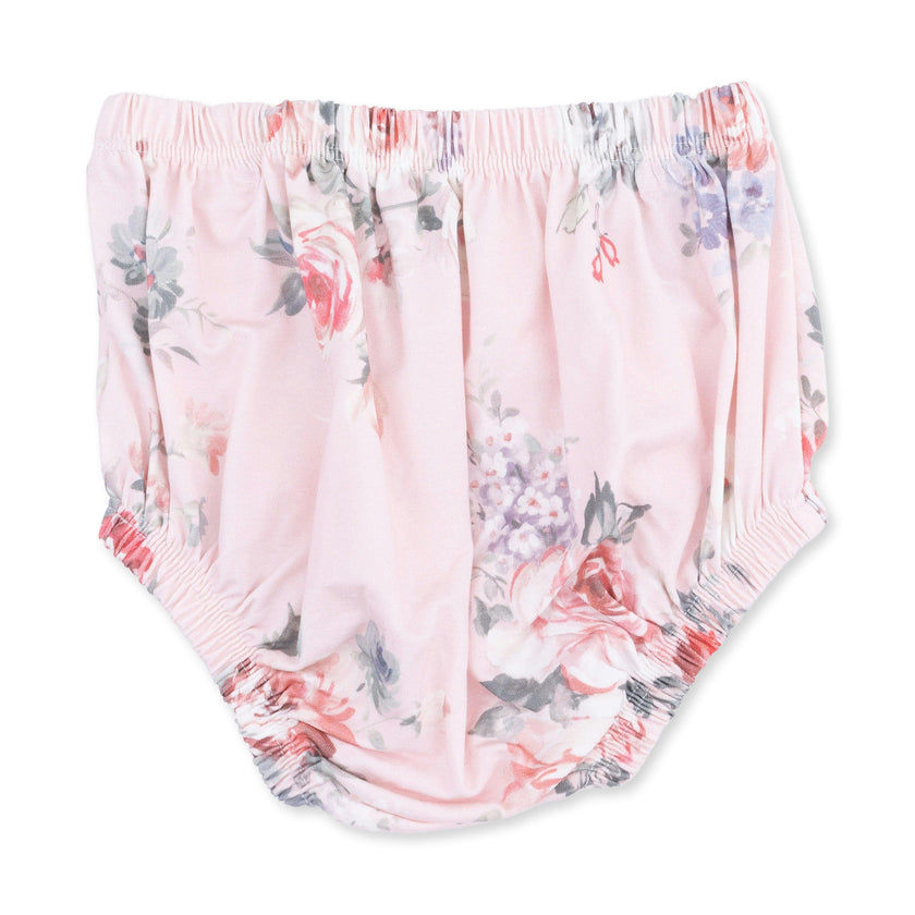 Painterly Rose Bouquets - Sofia Dress with Oversize Collar and Bloomer