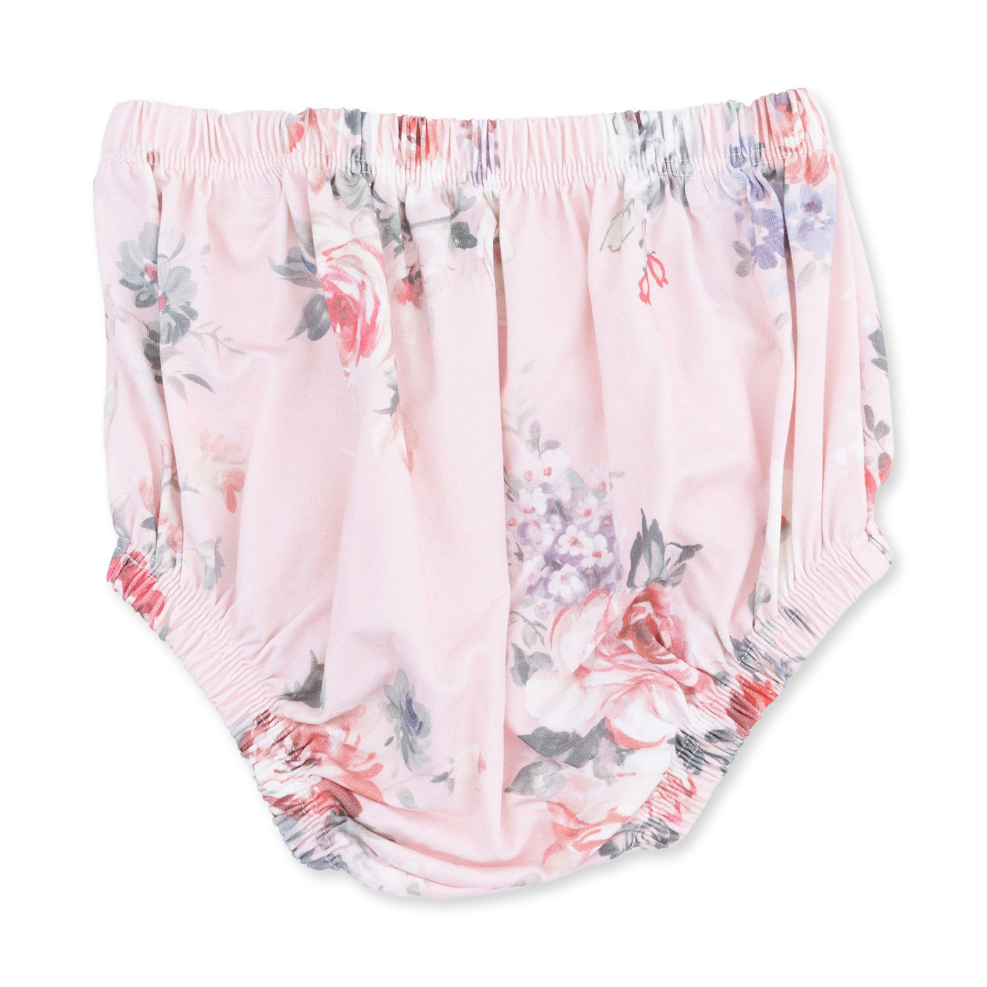 Painterly Rose Bouquets - Sofia Dress with Oversize Collar and Bloomer