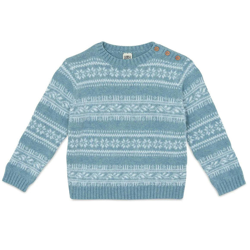 BONTON Loustic Cardigan - Bleu Frost
