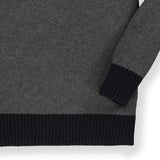 Contrast Sweater with Elbow Patches