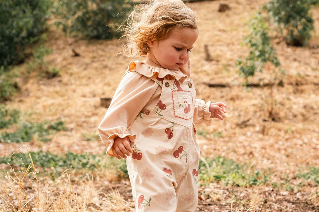 Overall Romper in Cherry Bloom