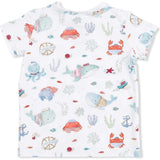 Sailor Sea Creatures - Crew Neck Tee with Casual Short