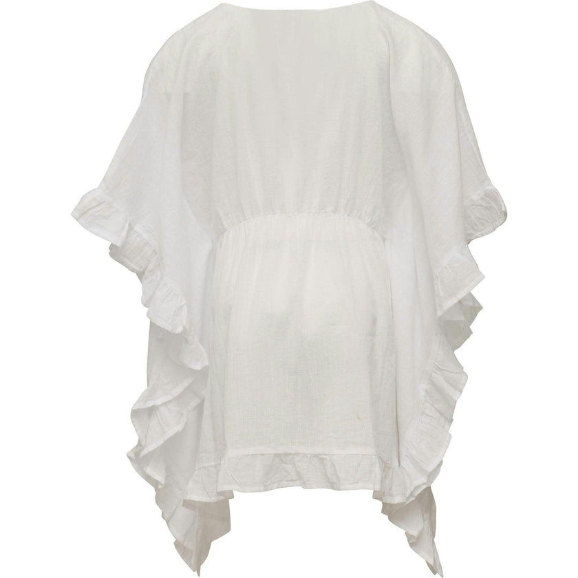 White Frilled Cover Up