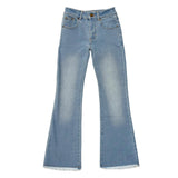 Girls Denim Jeans with Embroidery in Light Vintage Wash