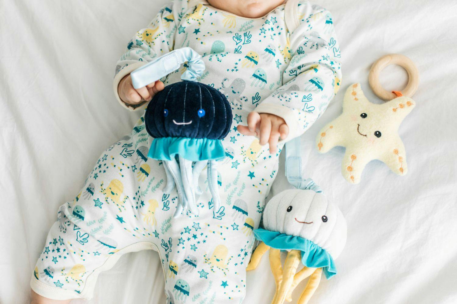 Jellyfish Stroller Toy – Blue