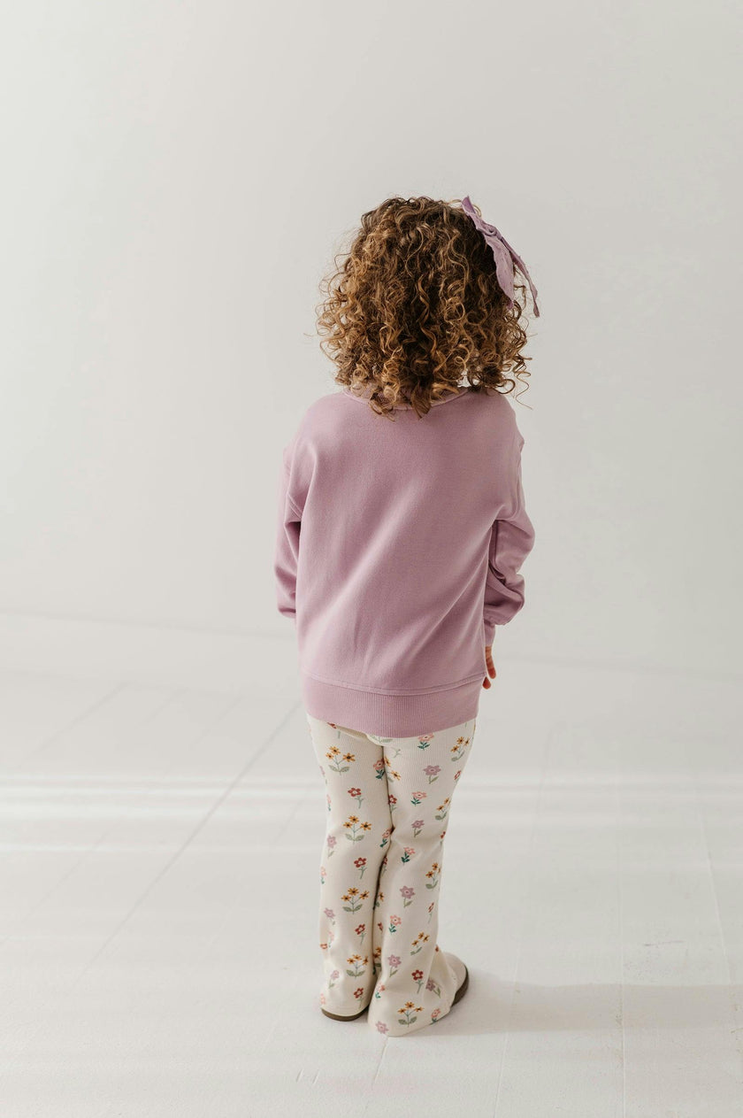 Girls Flare Pants in Meadow Bloom