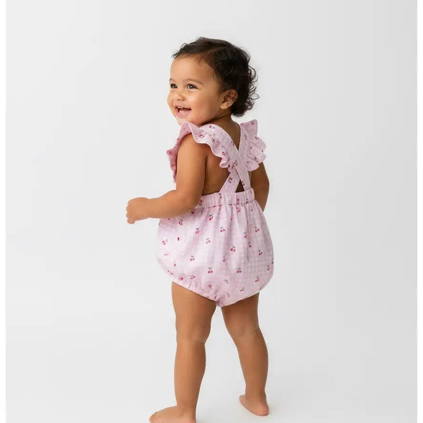 Lemons Pima Cotton Baby Bloomer w/ Cross Straps