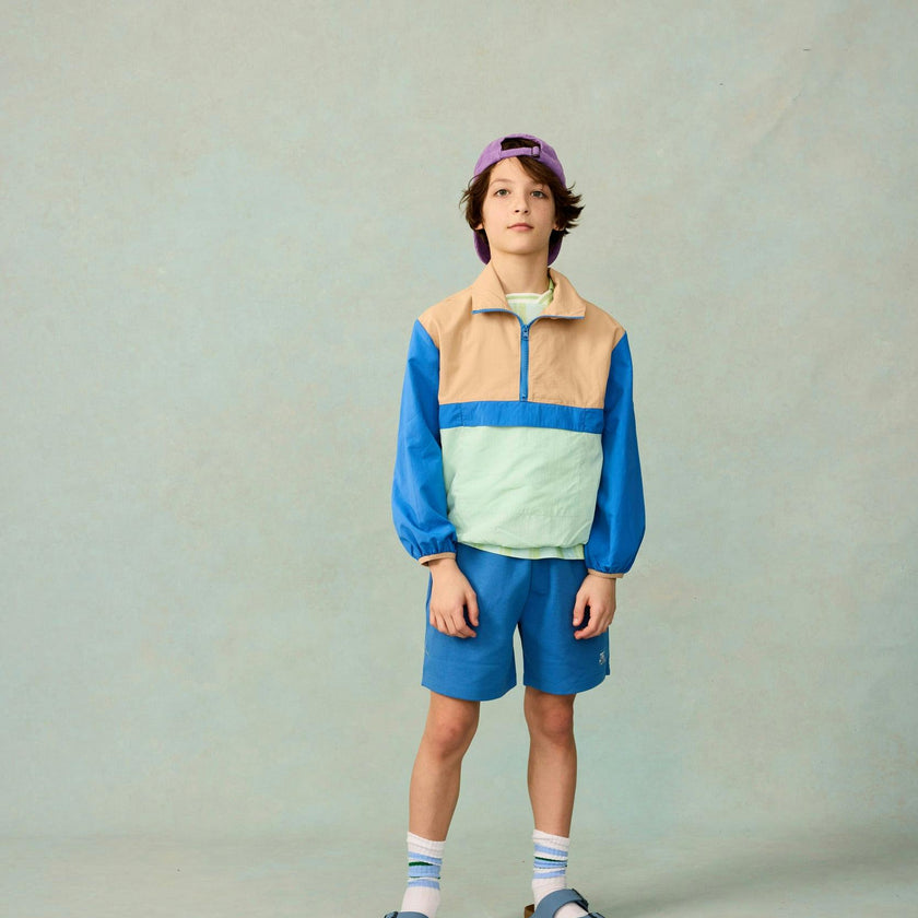 Play Colorblock Pullover in Sonic Blue