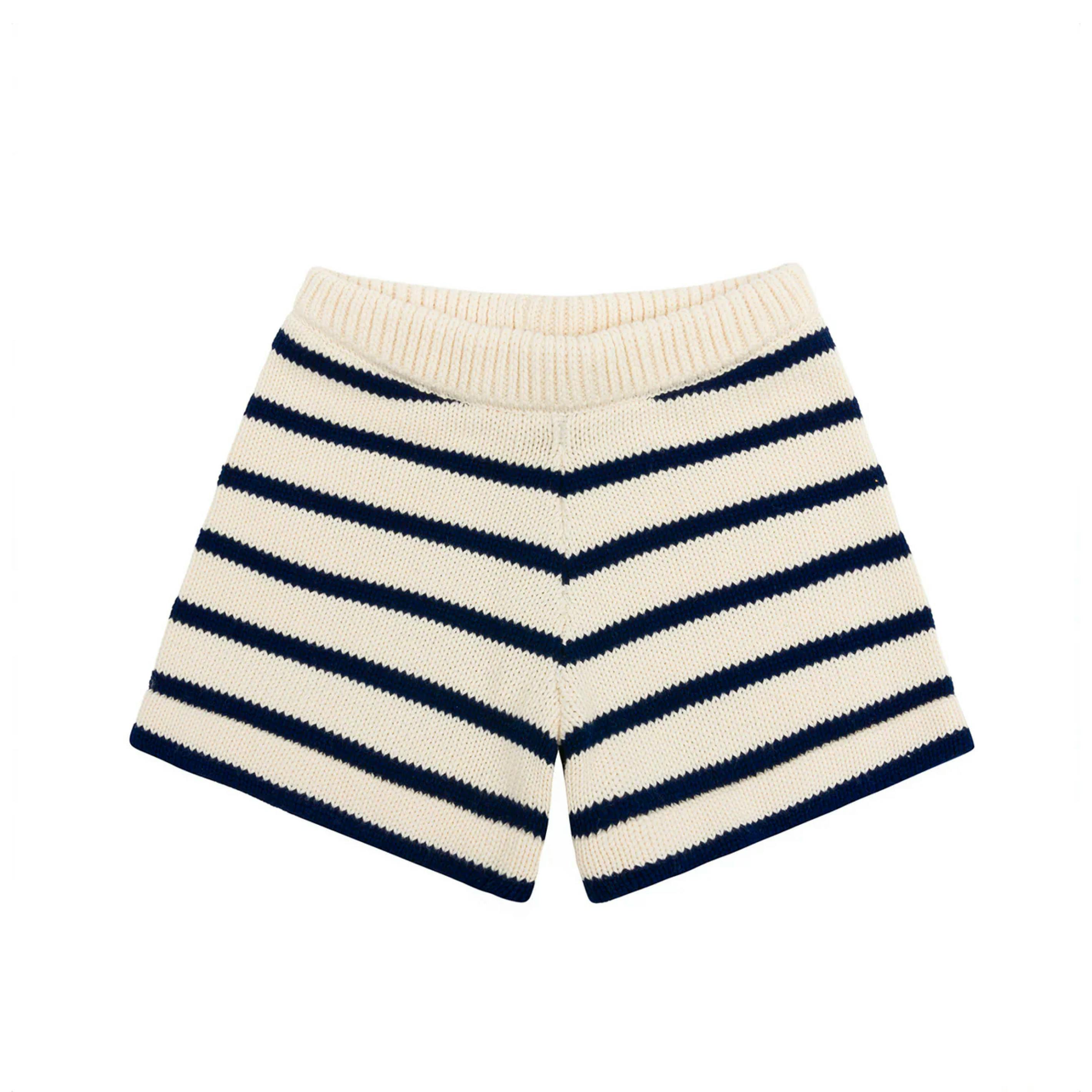 Unisex Breton Stripe Knit Short