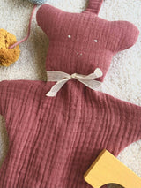 Cachou the Lovey with Removable Wood Teething Ring