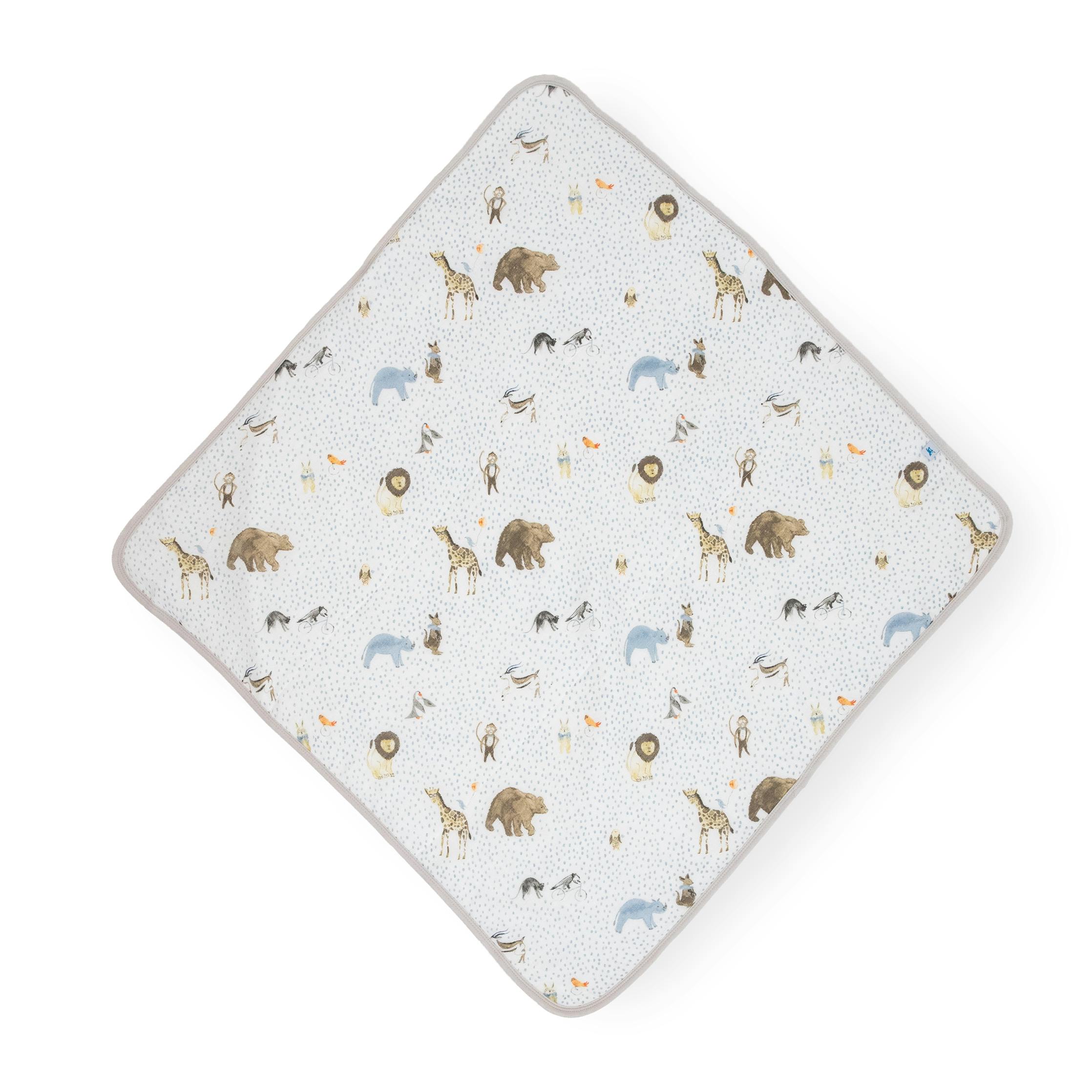 Infant Hooded Towel - Party Animals