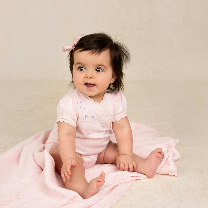 Girls Little Blossoms Knit Romper