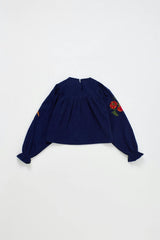 VEGETABLES MICROCORDUROY TOP BLUE