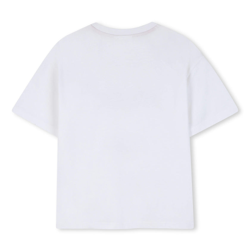 White Crewneck Logo T‑Shirt