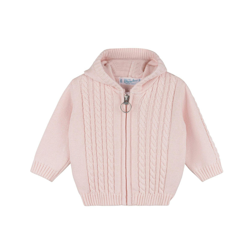 Cable Zip Up Hooded Sweater