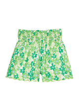 Shirred Shorts - Greenspring Groovy Floral