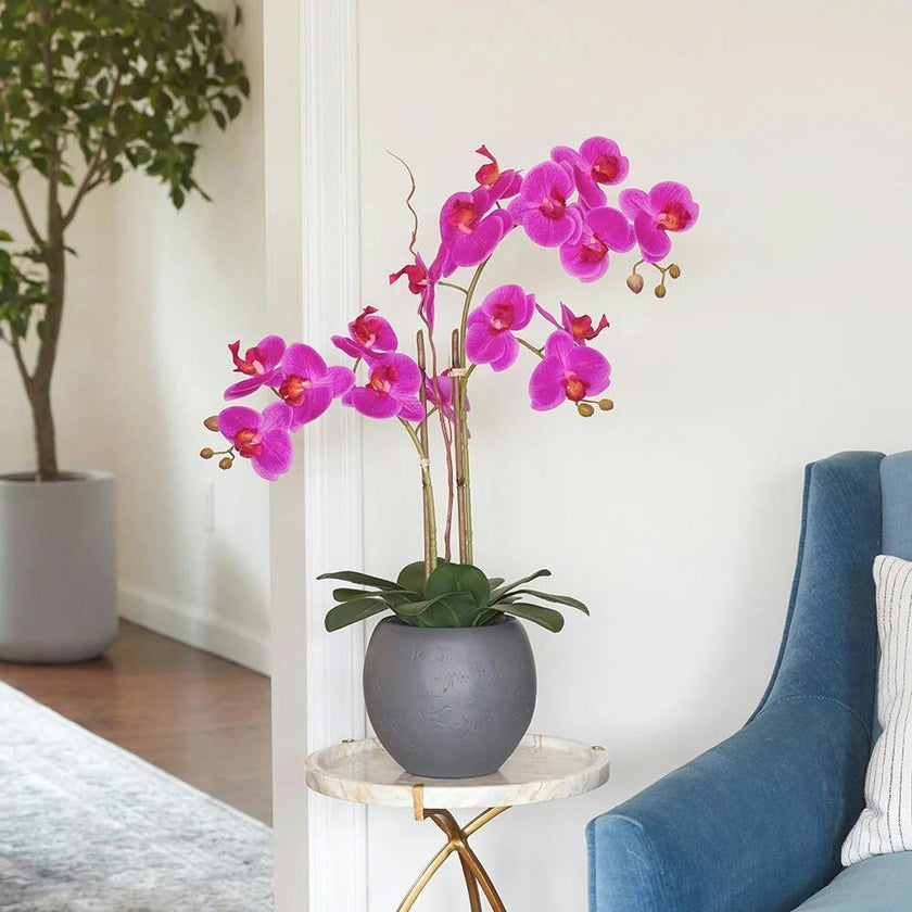 Artificial Pink Double Stem Orchid