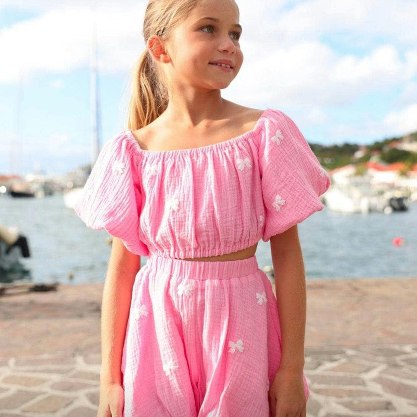 Pink Hailey Bow Bubble Set