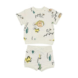Coloring Book Print Tee & Short Set