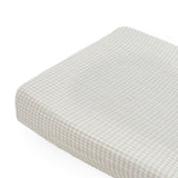 Cotton Muslin Changing Pad Cover - Tan Gingham