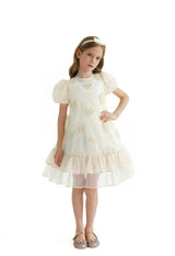 Beige Floral Granada Dress