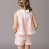 Organic Seersucker Pull-On Short, Pink