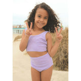 Terry Lavender Floral Two Piece Tank