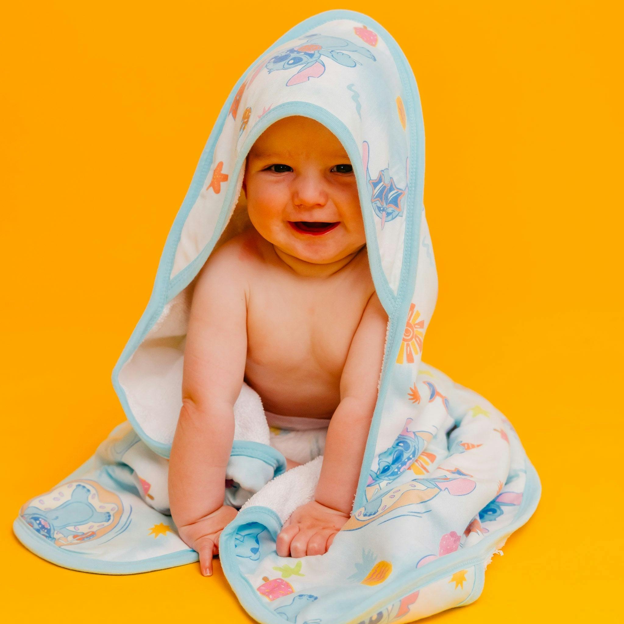 Premium Baby Knit Hooded Towel - Disney Stitch Dreamsicles