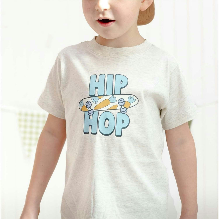 Hip Hop Skateboard Easter Short Sleeve T-Shirt - Natural Heather